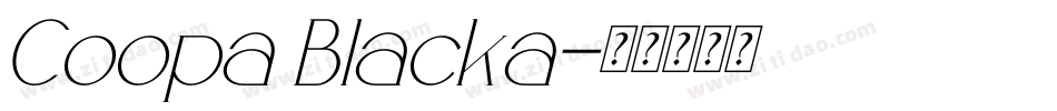 Coopa Blacka字体转换